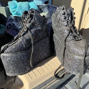 YRU platform sneaker rave boots